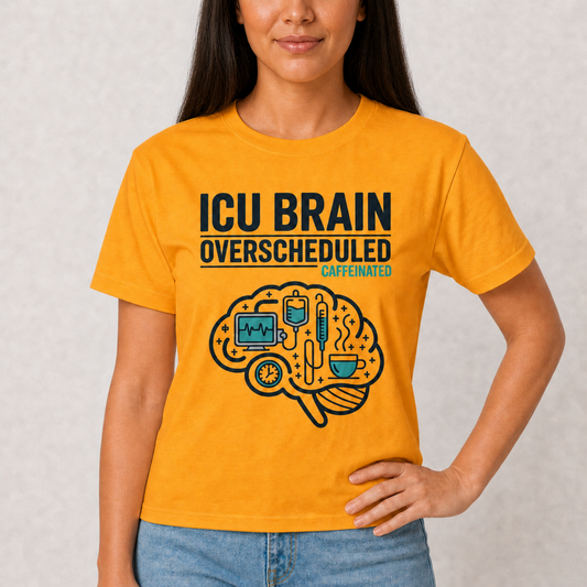 Overscheduled & Caffeinated ICU Nurse T-shirt