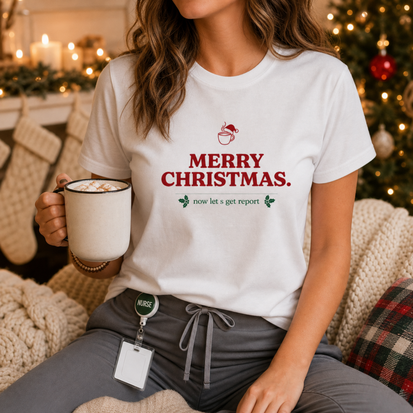 Merry Christmas Now Let's Get Report Funny Nurse T-Shirt