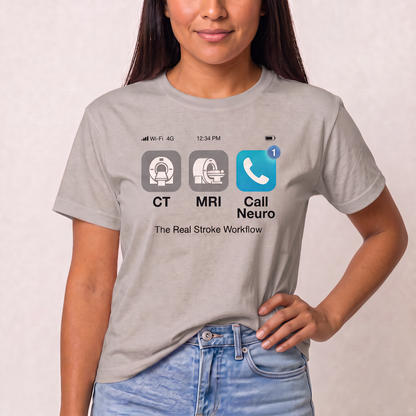 The Real Stroke Workflow Neuro Nurse T-shirt