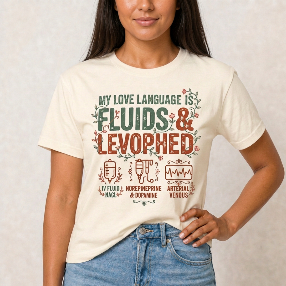 Fluids & Levophed ICU Nurse T-shirt | Funny ICU Tee