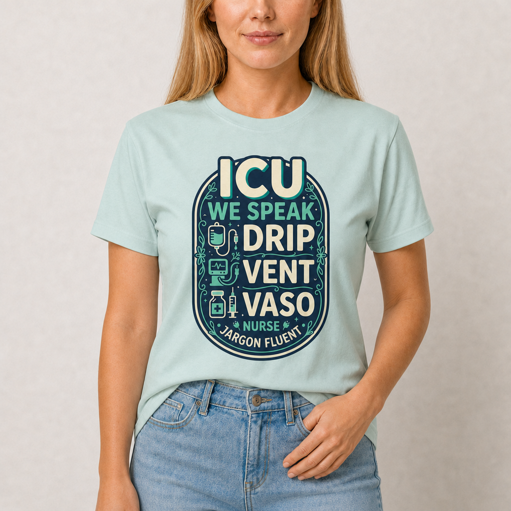 Fluent in ICU Nurse T-shirt | Critical Care Tee