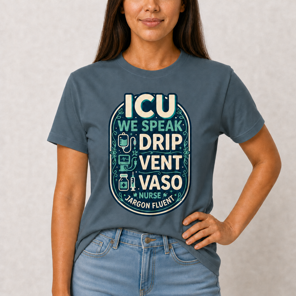 Fluent in ICU Nurse T-shirt | Critical Care Tee