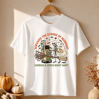 Cardiac Night Shift Shirt | CVICU Halloween Nurse Tee