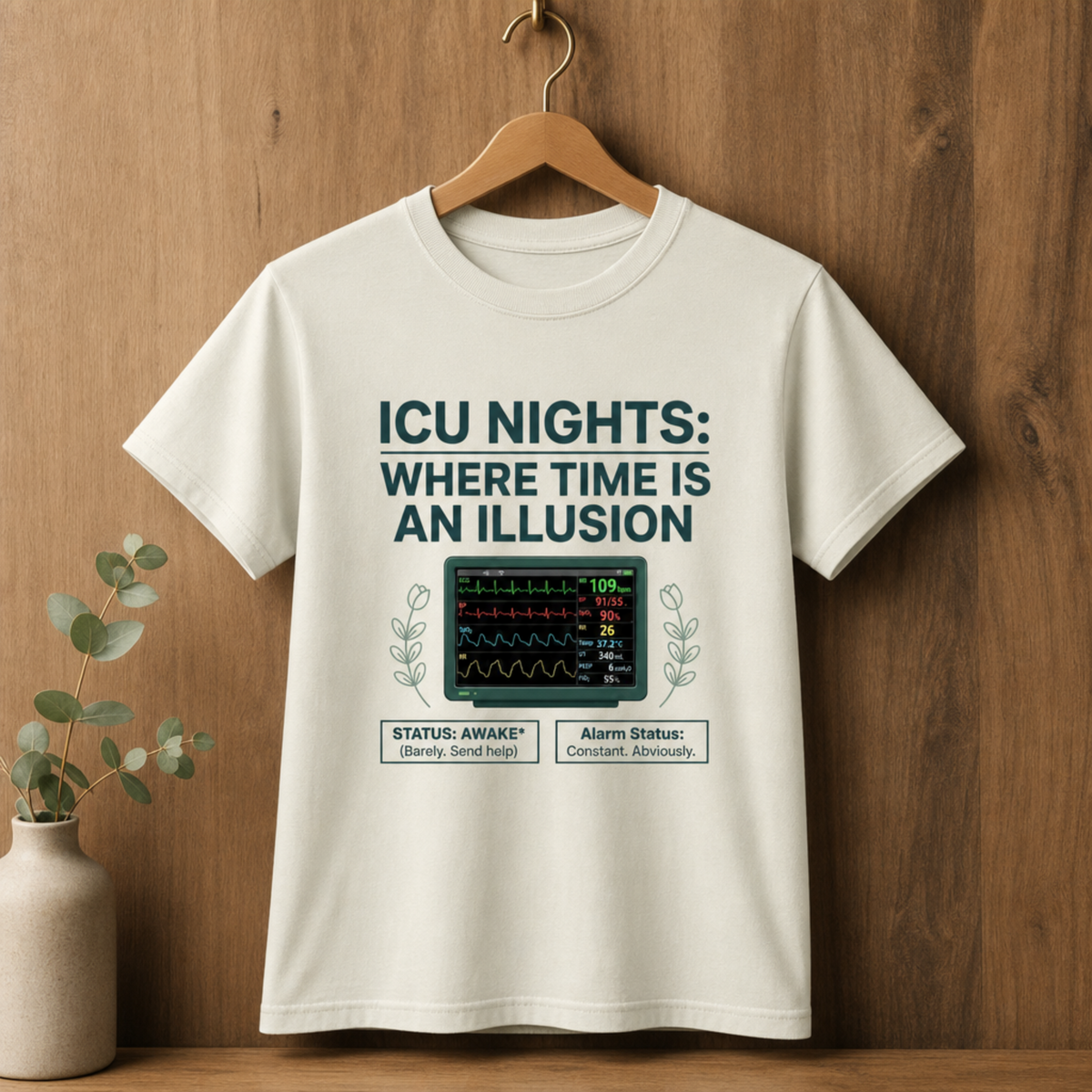 ICU Nights: Time Is an Illusion Nurse T-shirt