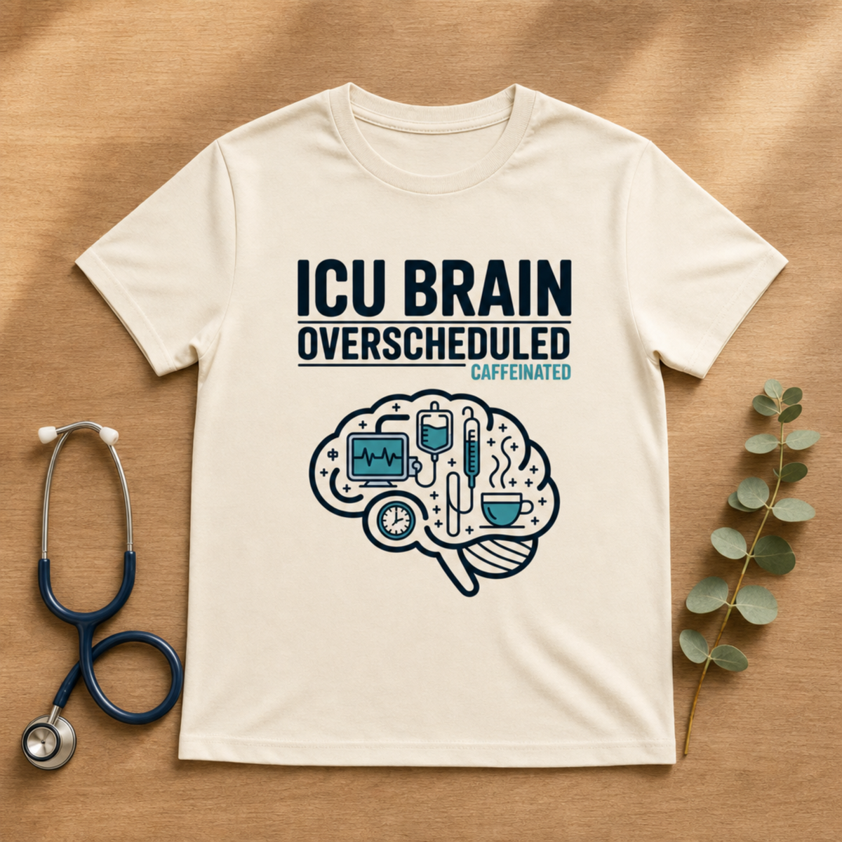 Overscheduled & Caffeinated ICU Nurse T-shirt