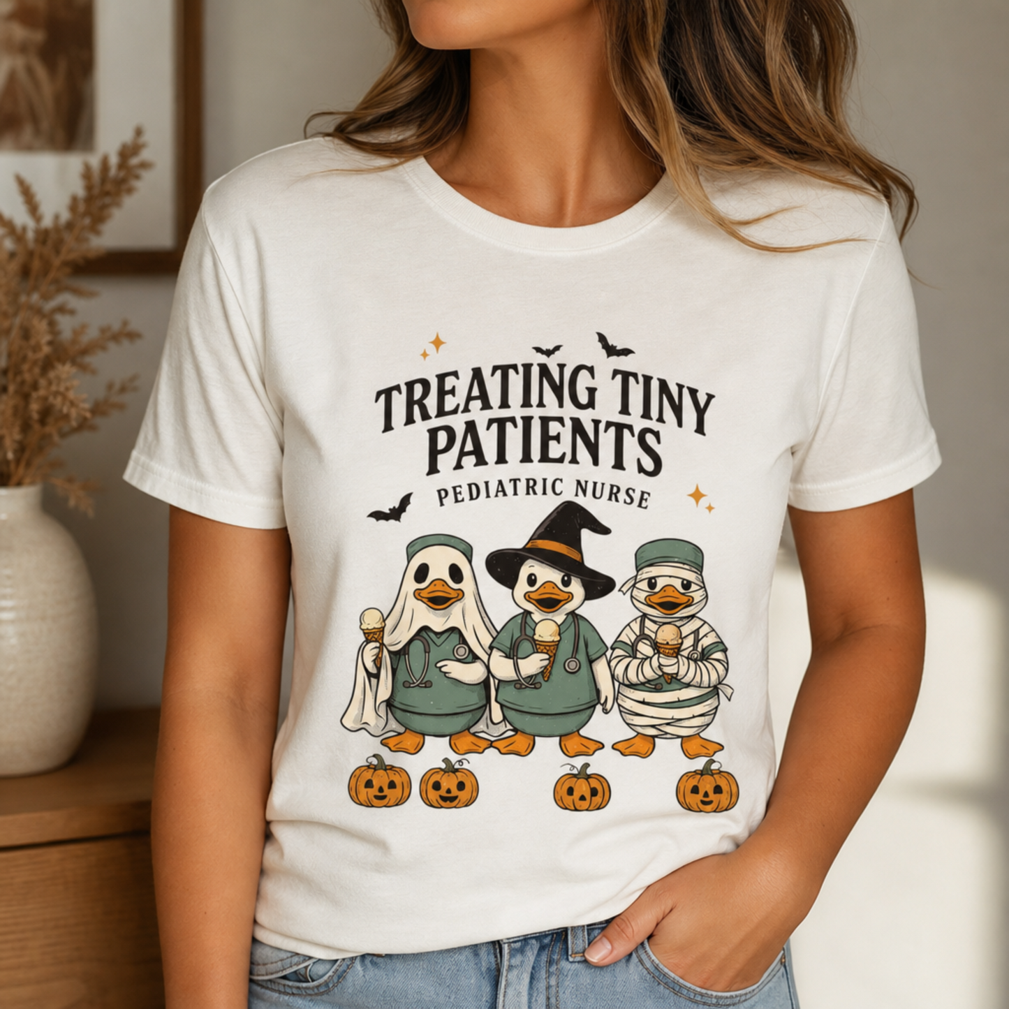 Treating Tiny Patients Peds Nurse Shirt | Cute Pediatric Nurse Halloween Tee