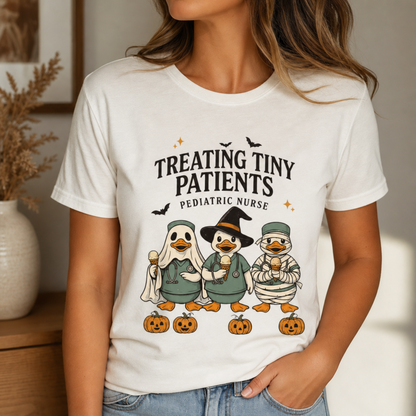 Treating Tiny Patients Peds Nurse Shirt | Cute Pediatric Nurse Halloween Tee