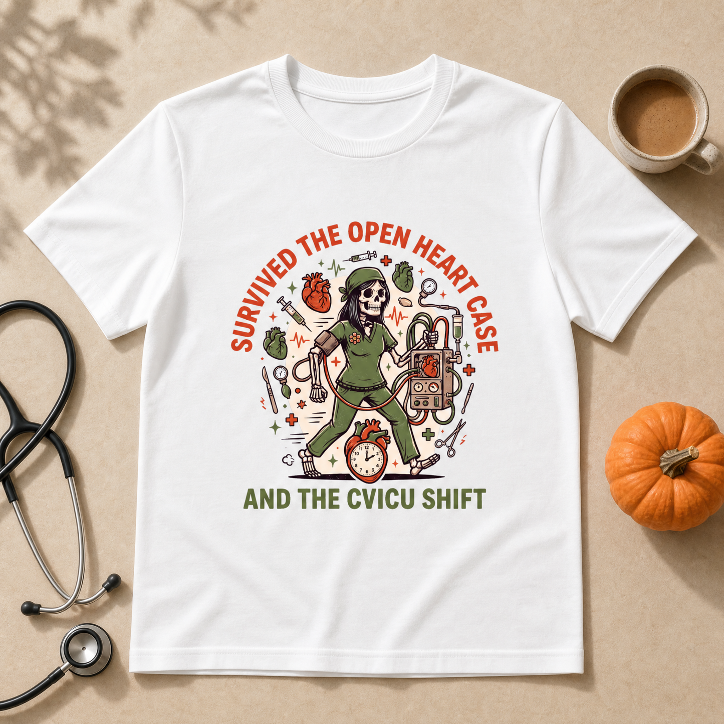 CVICU Nurse Shirt | Open Heart Cardiac ICU Halloween Tee