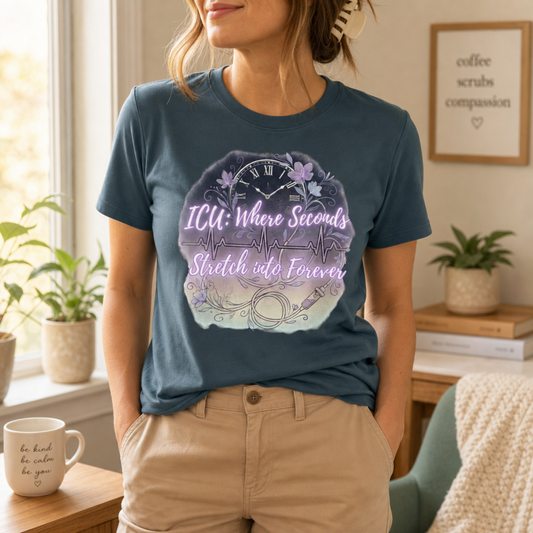 Seconds Stretch Forever ICU Nurse T-shirt | Ecara Living