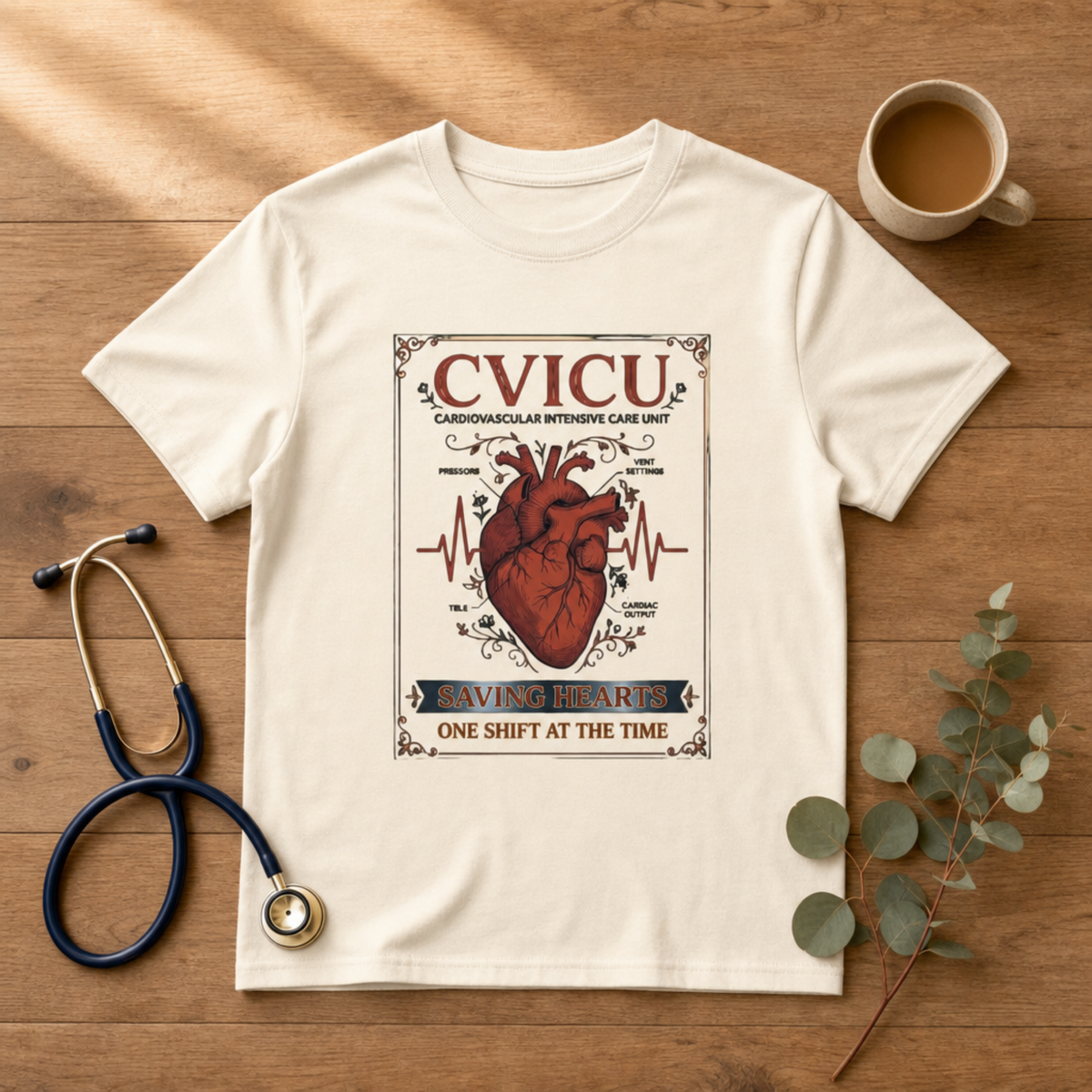 CVICU Saving Hearts Nurse T-shirt | Cardiac Nurse Tee