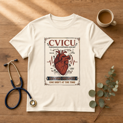 CVICU Saving Hearts Nurse T-shirt | Cardiac Nurse Tee