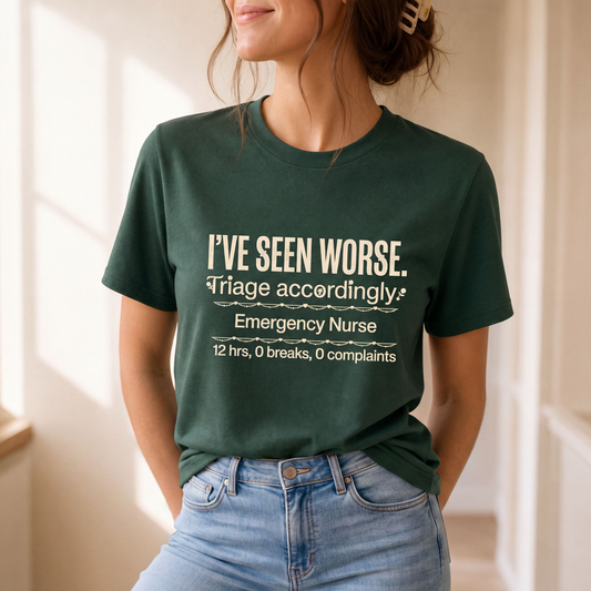Triage Accordingly ER Nurse T-shirt | Funny ER Tee