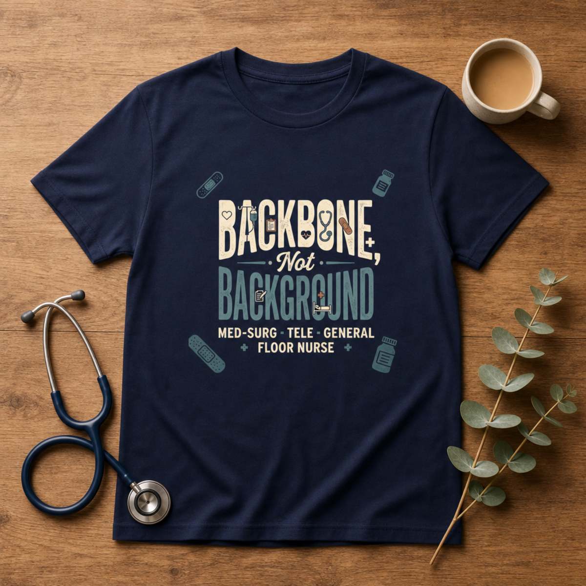 Backbone Not Background Nurse T-shirt | Floor Nurse Tee