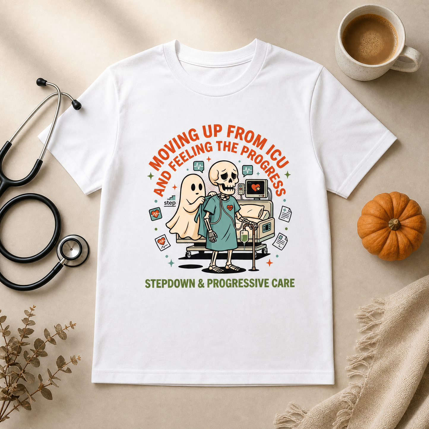 Stepdown Nurse Shirt | Progressive Care PCU Halloween Tee