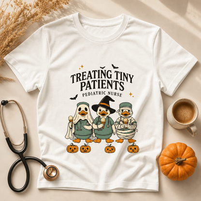 Treating Tiny Patients Peds Nurse Shirt | Cute Pediatric Nurse Halloween Tee