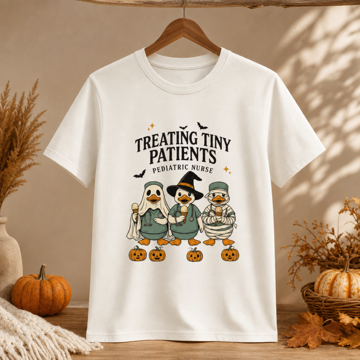 Treating Tiny Patients Peds Nurse Shirt | Cute Pediatric Nurse Halloween Tee