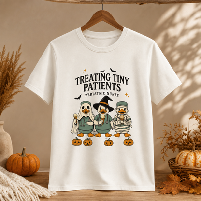 Treating Tiny Patients Peds Nurse Shirt | Cute Pediatric Nurse Halloween Tee