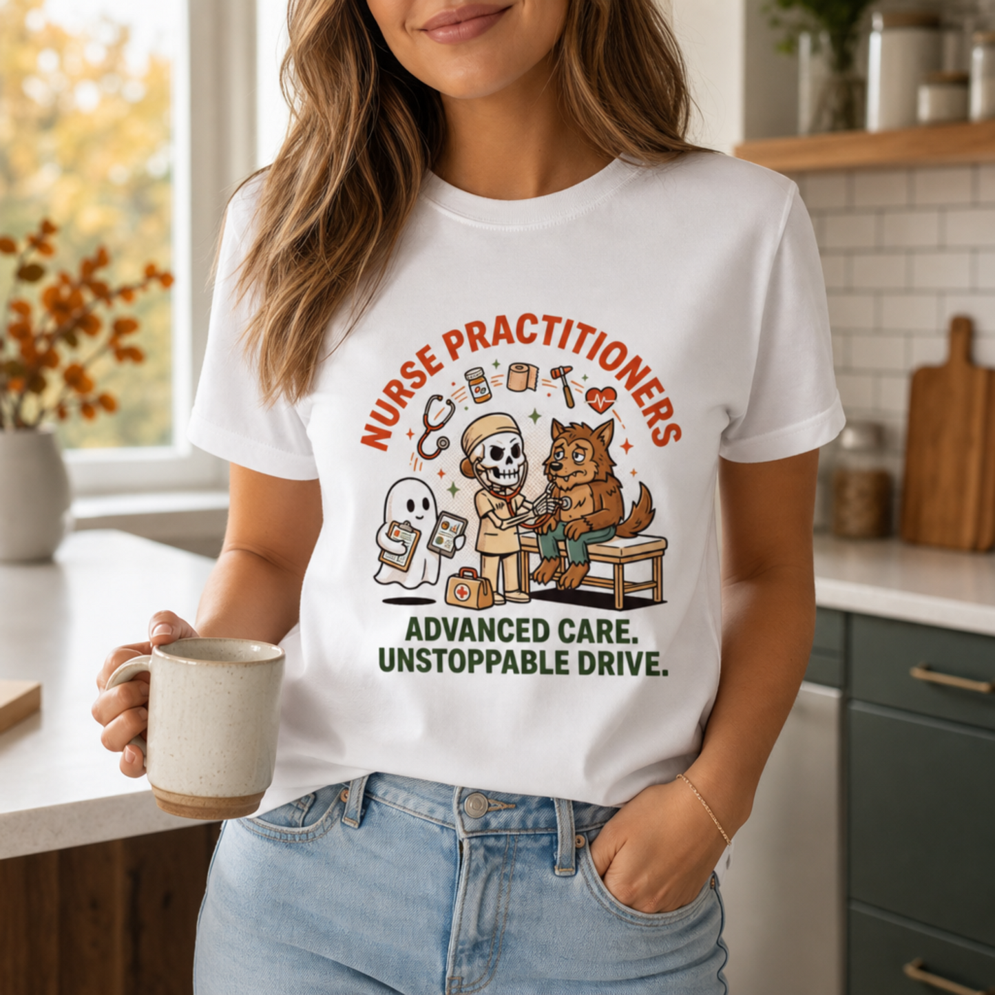 NP Werewolf Nurse Shirt | Nurse Practitioner Halloween Tee