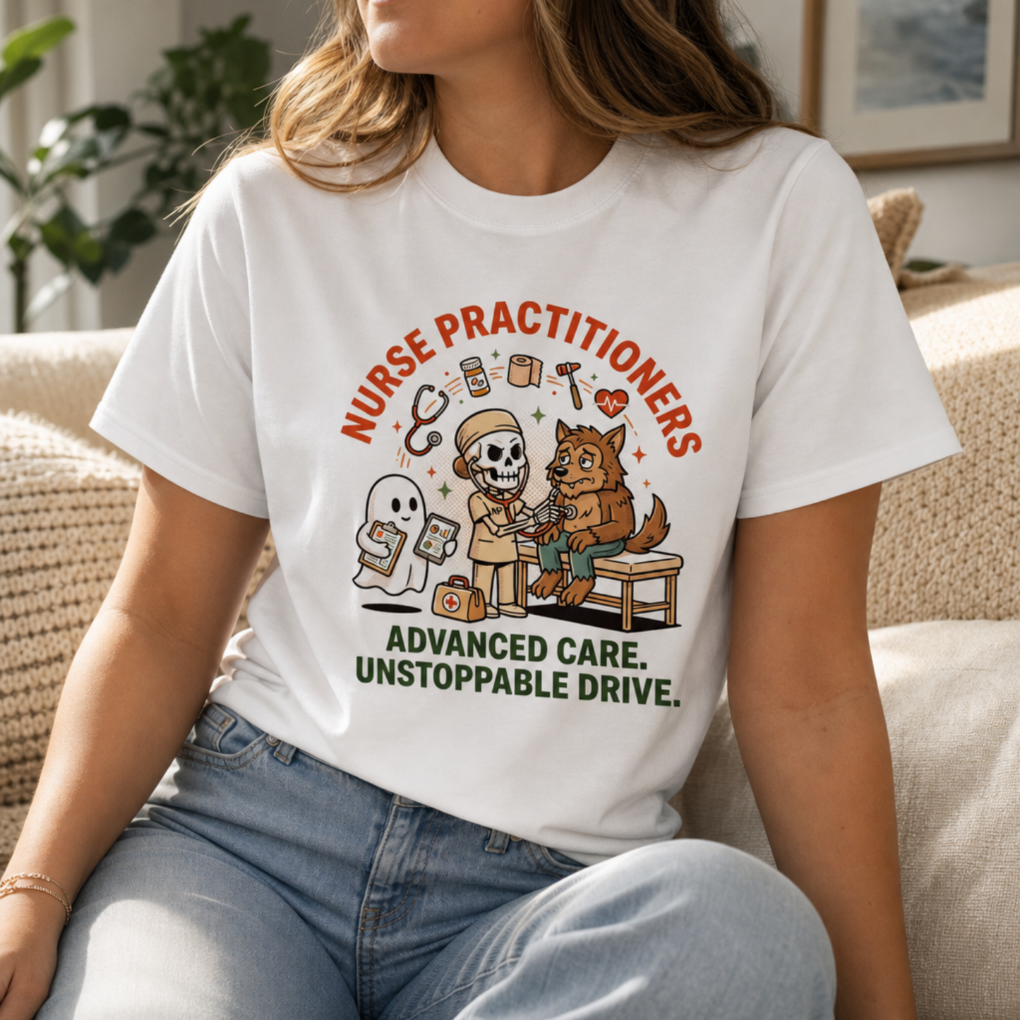 NP Werewolf Nurse Shirt | Nurse Practitioner Halloween Tee