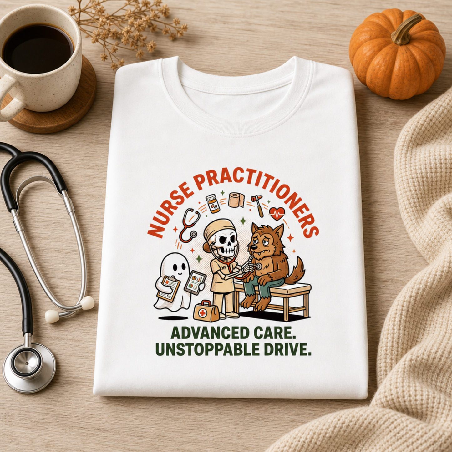 NP Werewolf Nurse Shirt | Nurse Practitioner Halloween Tee