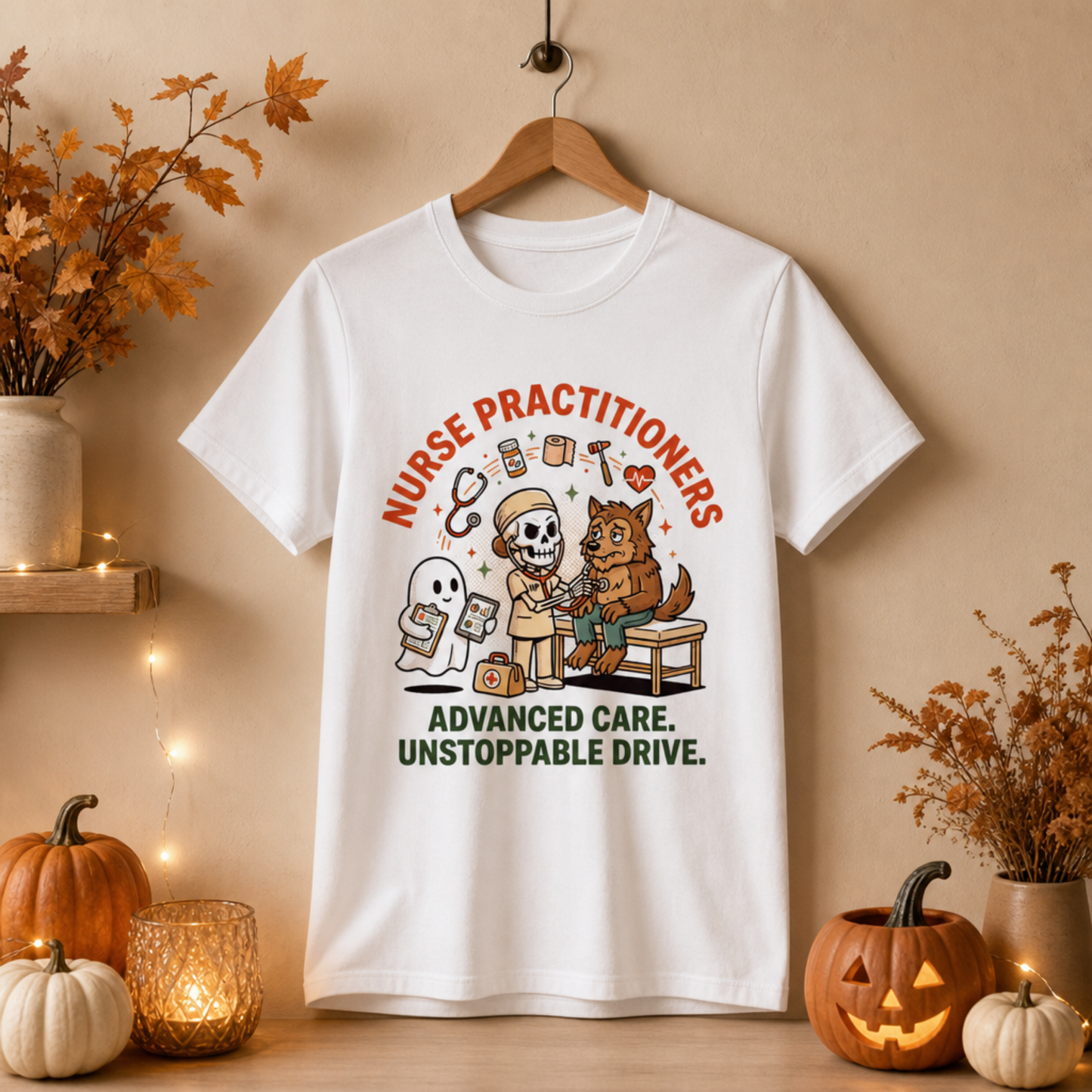 NP Werewolf Nurse Shirt | Nurse Practitioner Halloween Tee