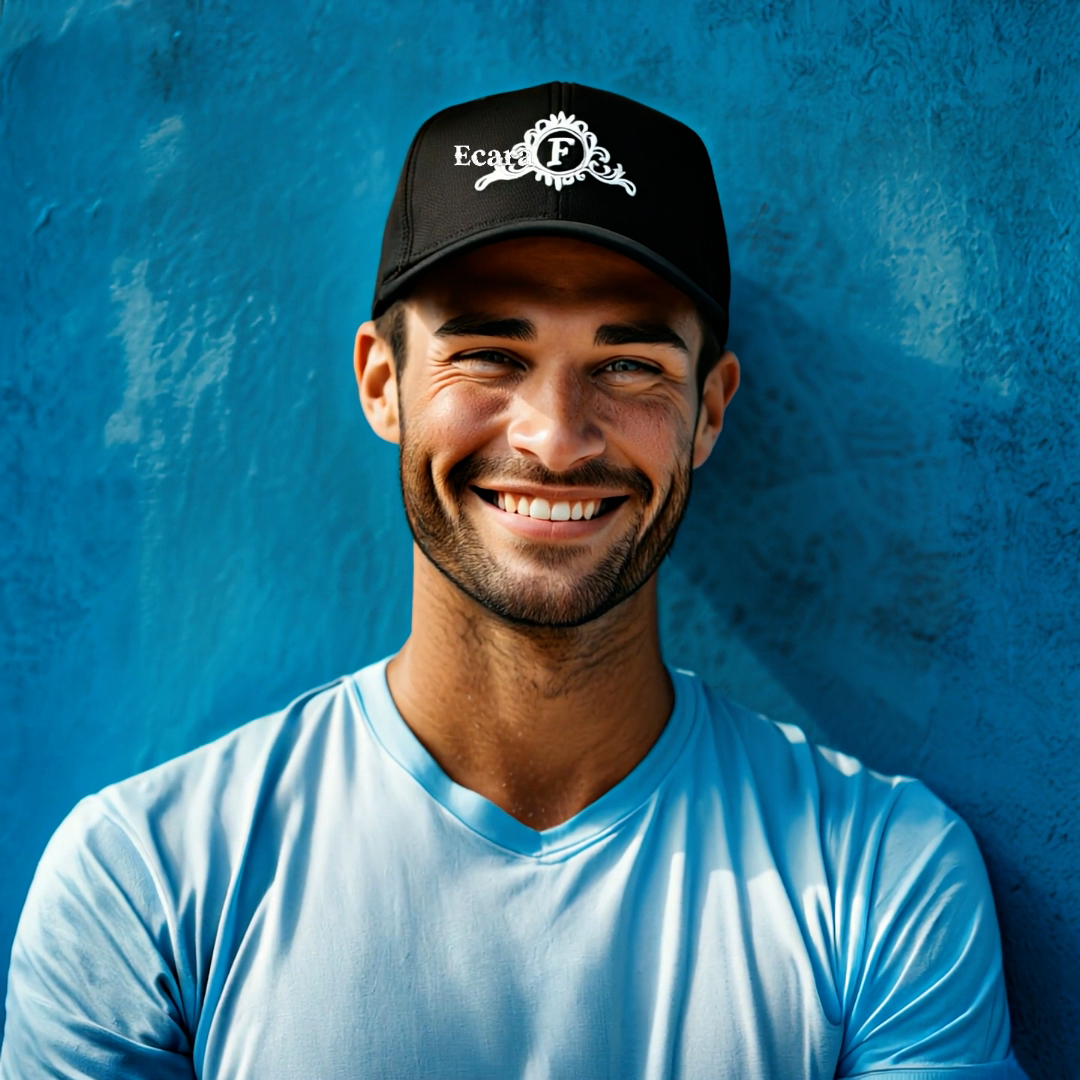 Embroidered Letter F Denim Hat