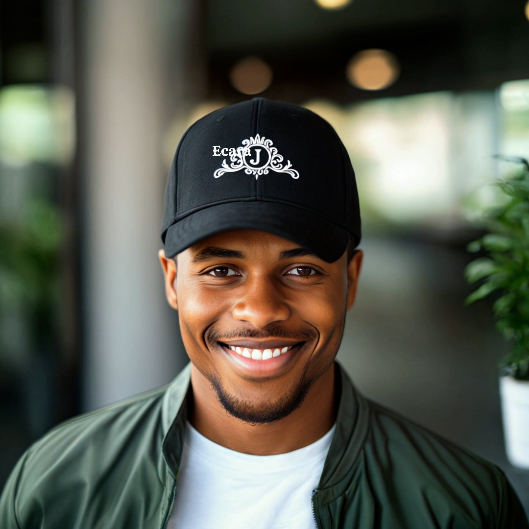 Embroidered Letter J Denim Hat