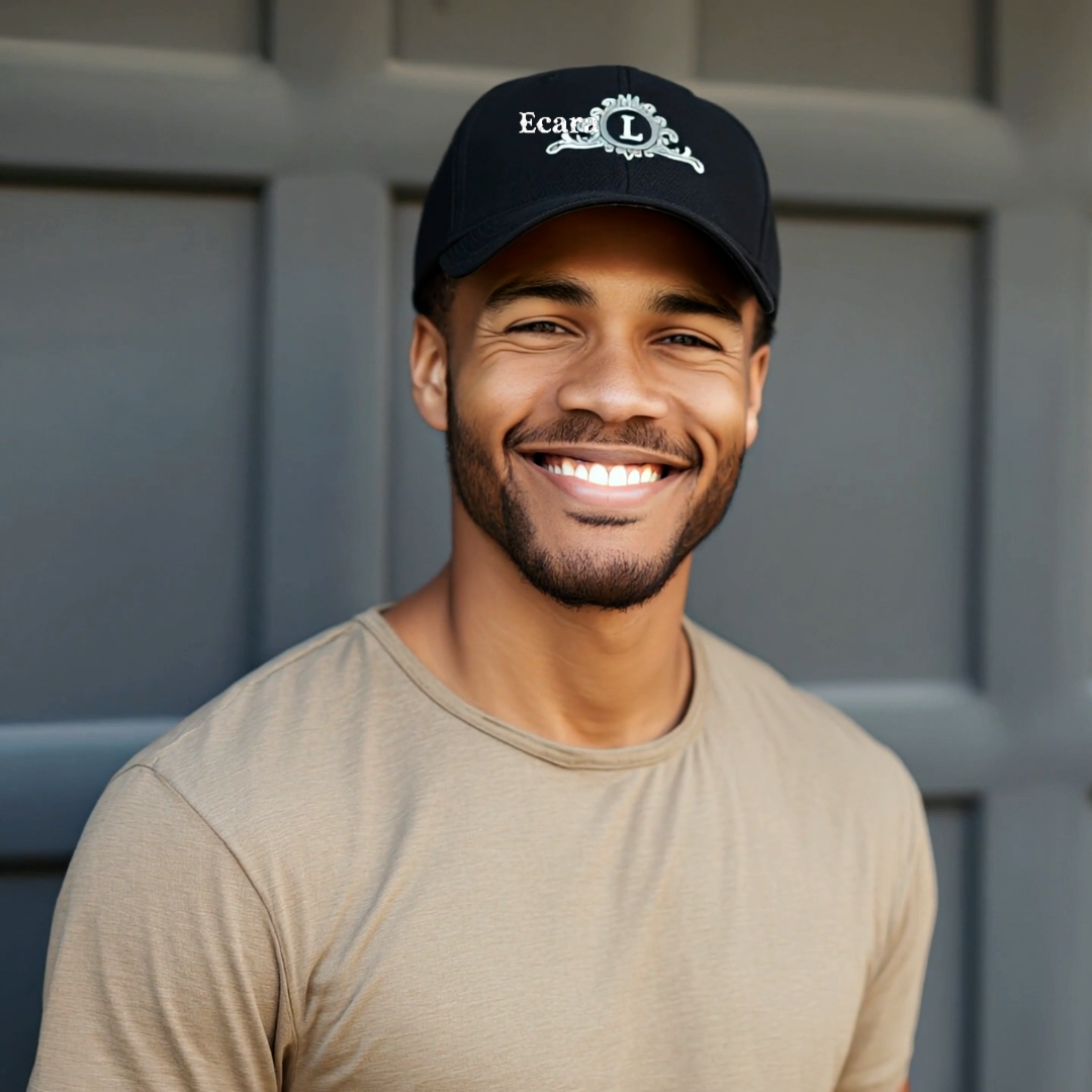 Embroidered Letter L Denim Hat