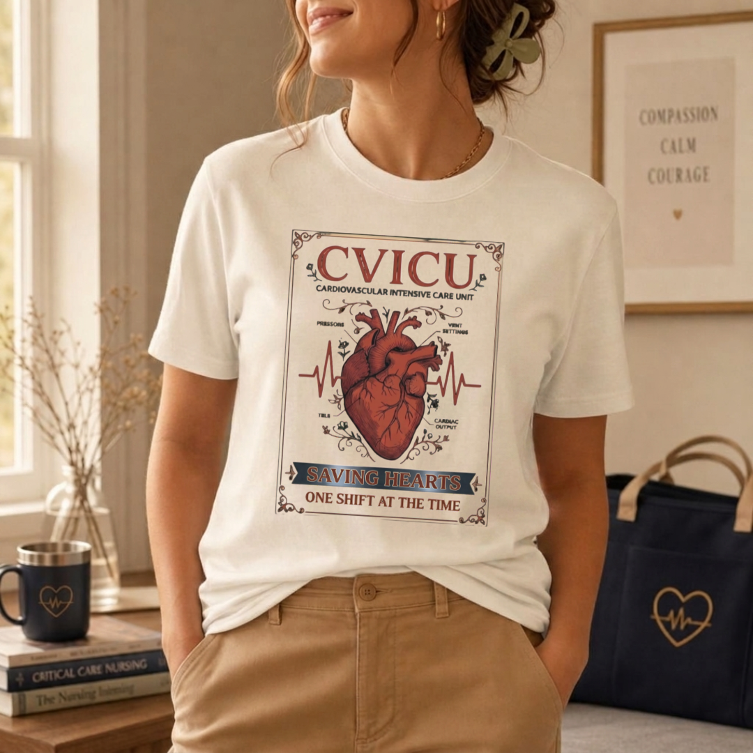 CVICU Saving Hearts Nurse T-shirt | Cardiac Nurse Tee