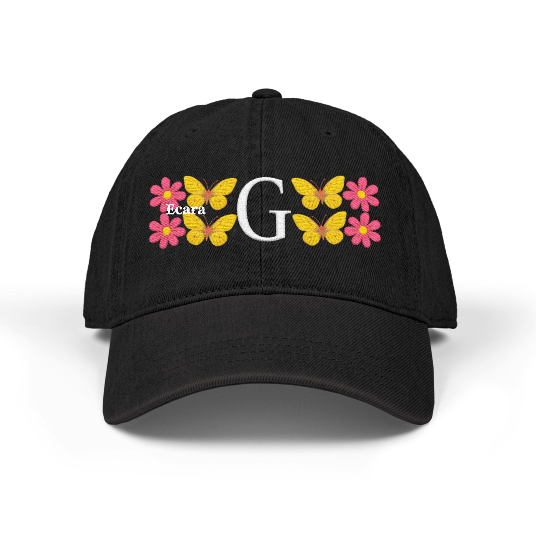 Embroidered Letter G Denim Hat