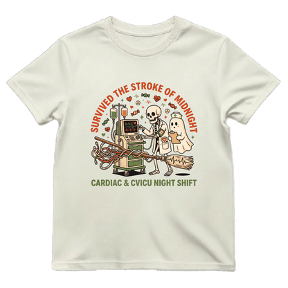 Cardiac Night Shift Shirt | CVICU Halloween Nurse Tee
