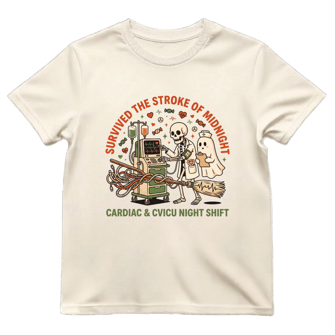Cardiac Night Shift Shirt | CVICU Halloween Nurse Tee