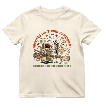 Cardiac Night Shift Shirt | CVICU Halloween Nurse Tee