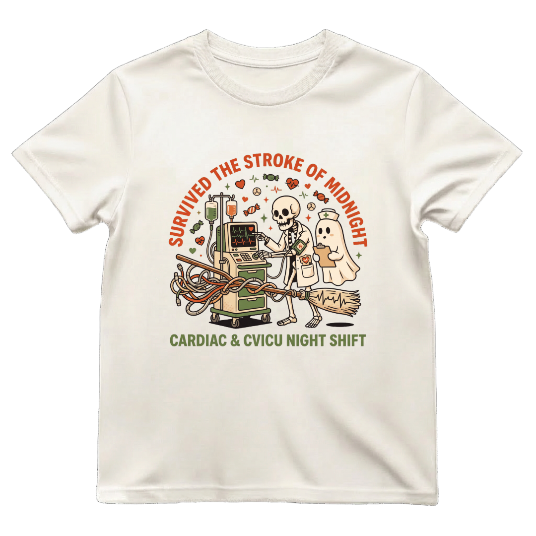 Cardiac Night Shift Shirt | CVICU Halloween Nurse Tee