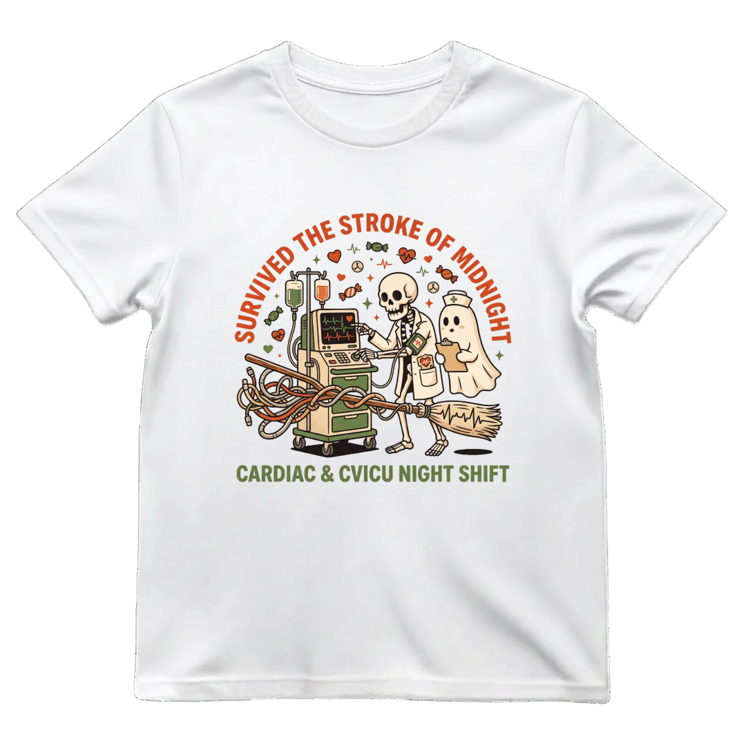 Cardiac Night Shift Shirt | CVICU Halloween Nurse Tee