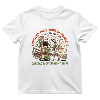 Cardiac Night Shift Shirt | CVICU Halloween Nurse Tee
