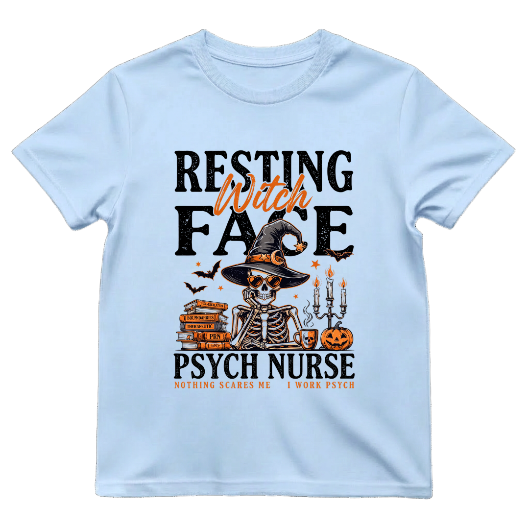 Resting Witch Face Psych Nurse T-shirt | Funny Psych Nurse Halloween Tee