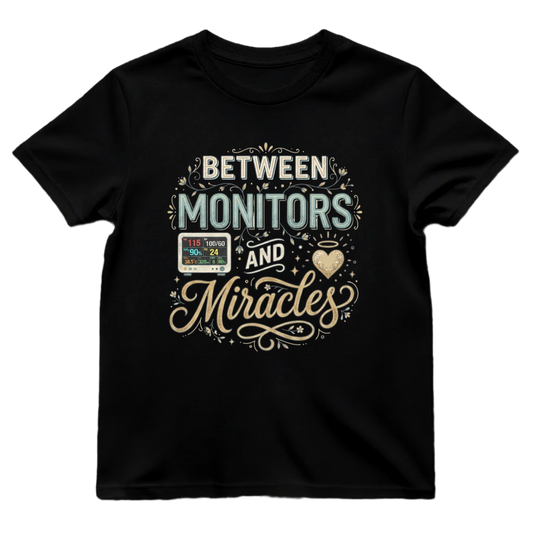Between Monitors & Miracles Tee