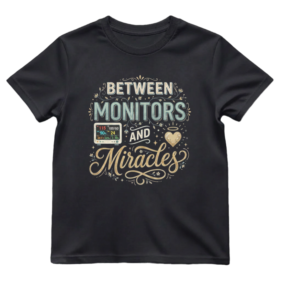 Between Monitors & Miracles Tee