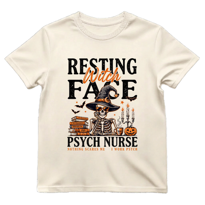 Resting Witch Face Psych Nurse T-shirt | Funny Psych Nurse Halloween Tee