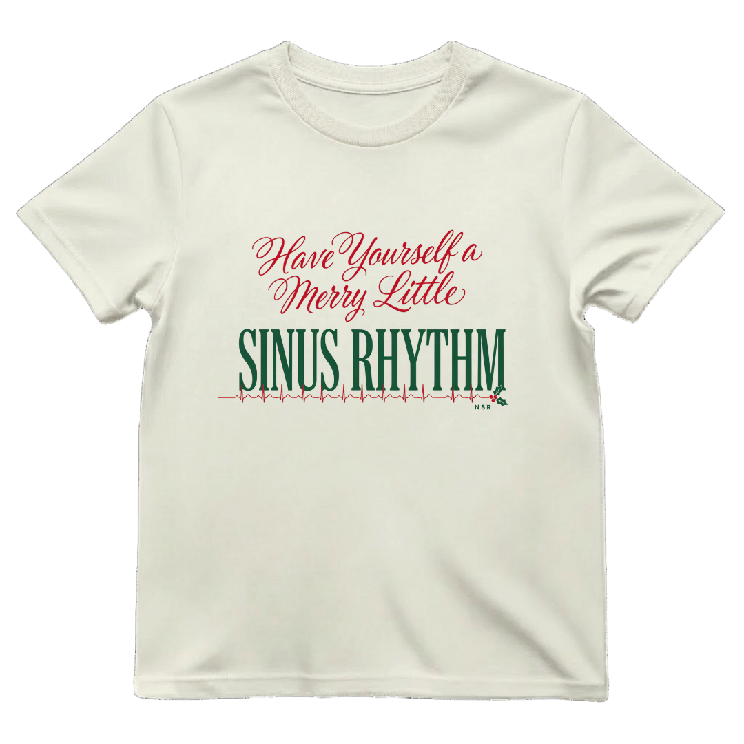 Merry Little Sinus Rhythm Funny Nurse Christmas T-Shirt ICU Gift