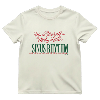 Merry Little Sinus Rhythm Funny Nurse Christmas T-Shirt ICU Gift
