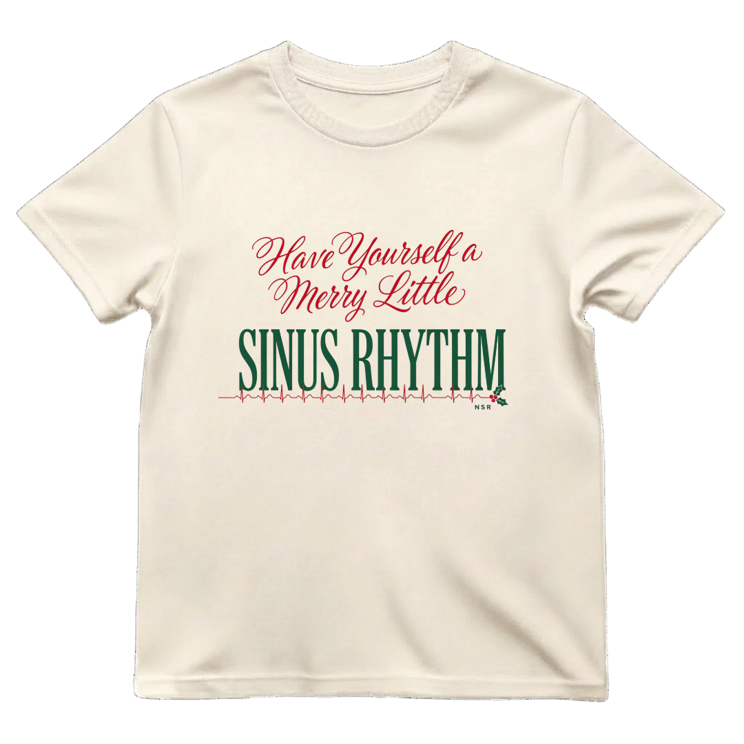 Merry Little Sinus Rhythm Funny Nurse Christmas T-Shirt ICU Gift
