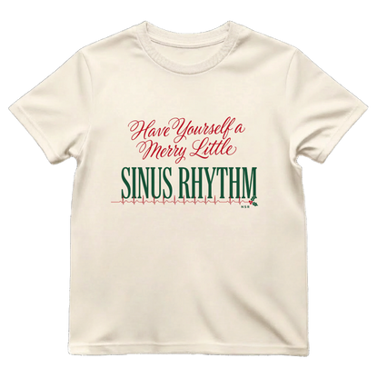 Merry Little Sinus Rhythm Funny Nurse Christmas T-Shirt ICU Gift