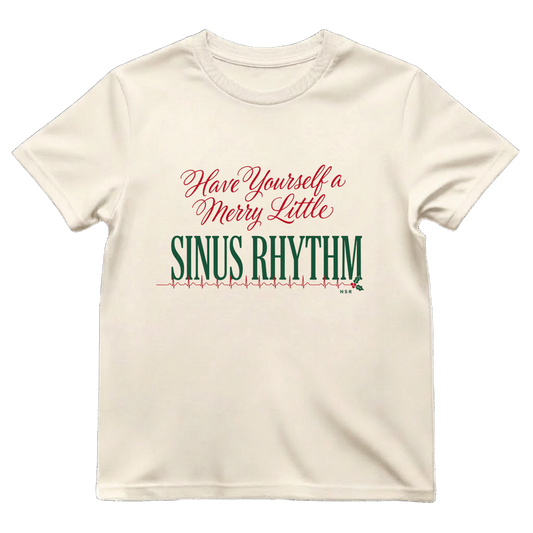 Merry Little Sinus Rhythm Funny Nurse Christmas T-Shirt ICU Gift