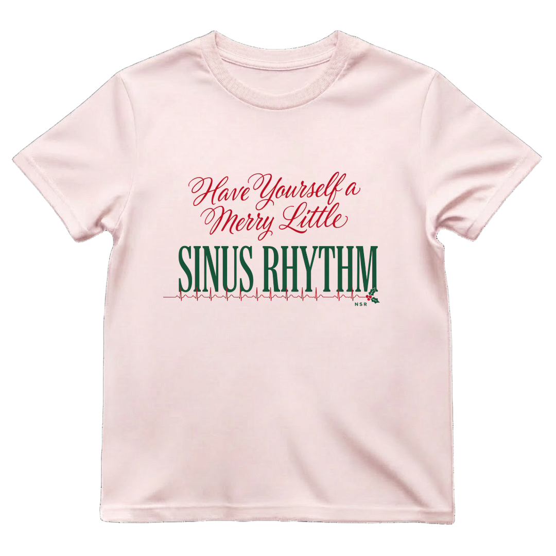 Merry Little Sinus Rhythm Funny Nurse Christmas T-Shirt ICU Gift
