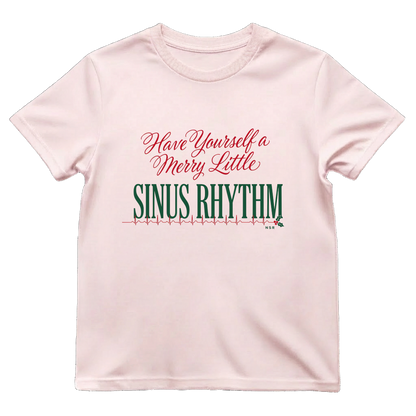 Merry Little Sinus Rhythm Funny Nurse Christmas T-Shirt ICU Gift