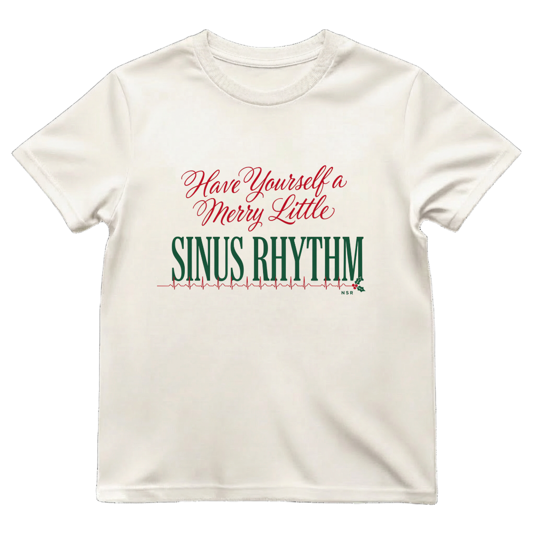 Merry Little Sinus Rhythm Funny Nurse Christmas T-Shirt ICU Gift
