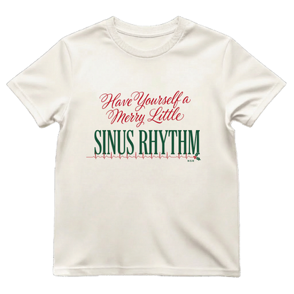Merry Little Sinus Rhythm Funny Nurse Christmas T-Shirt ICU Gift