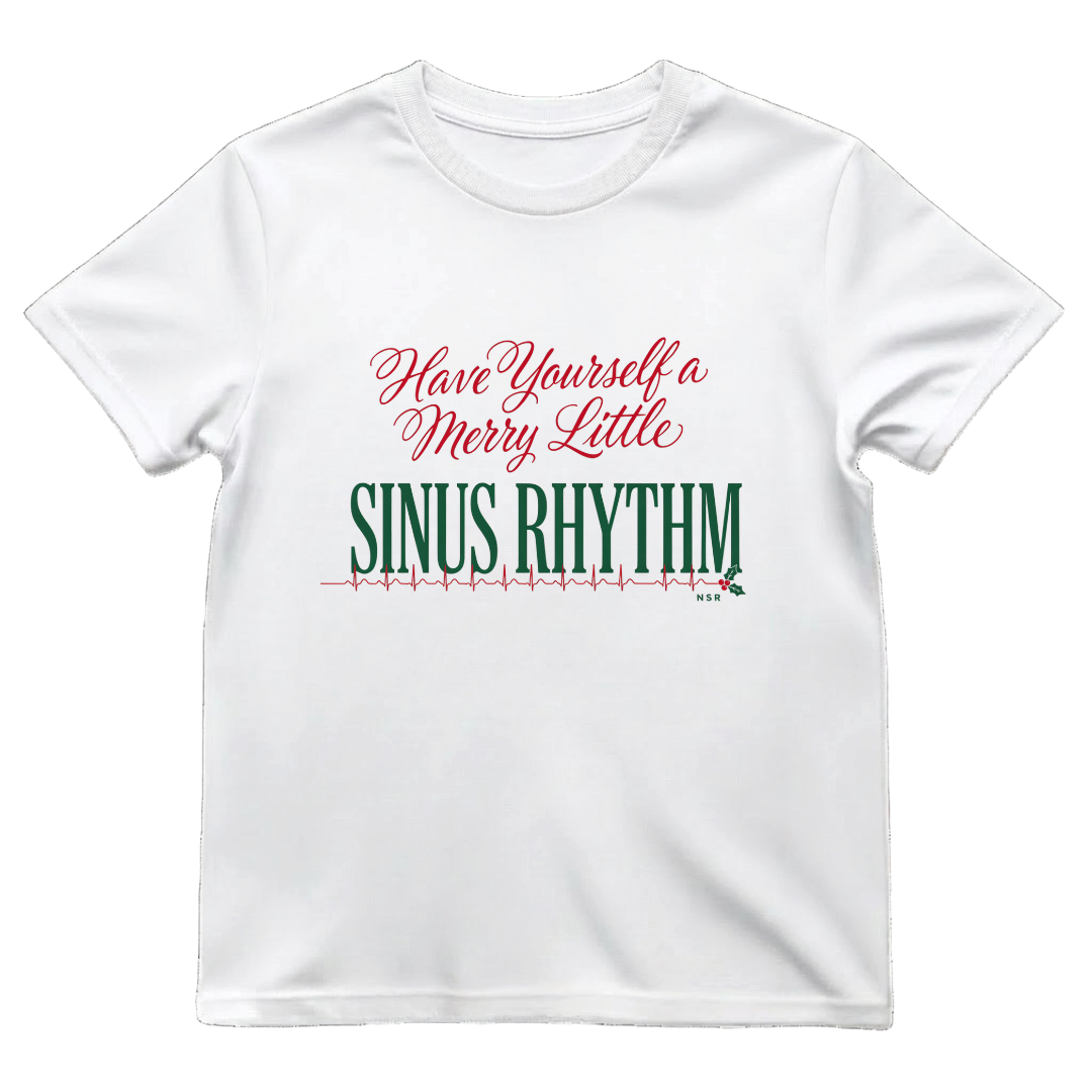 Merry Little Sinus Rhythm Funny Nurse Christmas T-Shirt ICU Gift